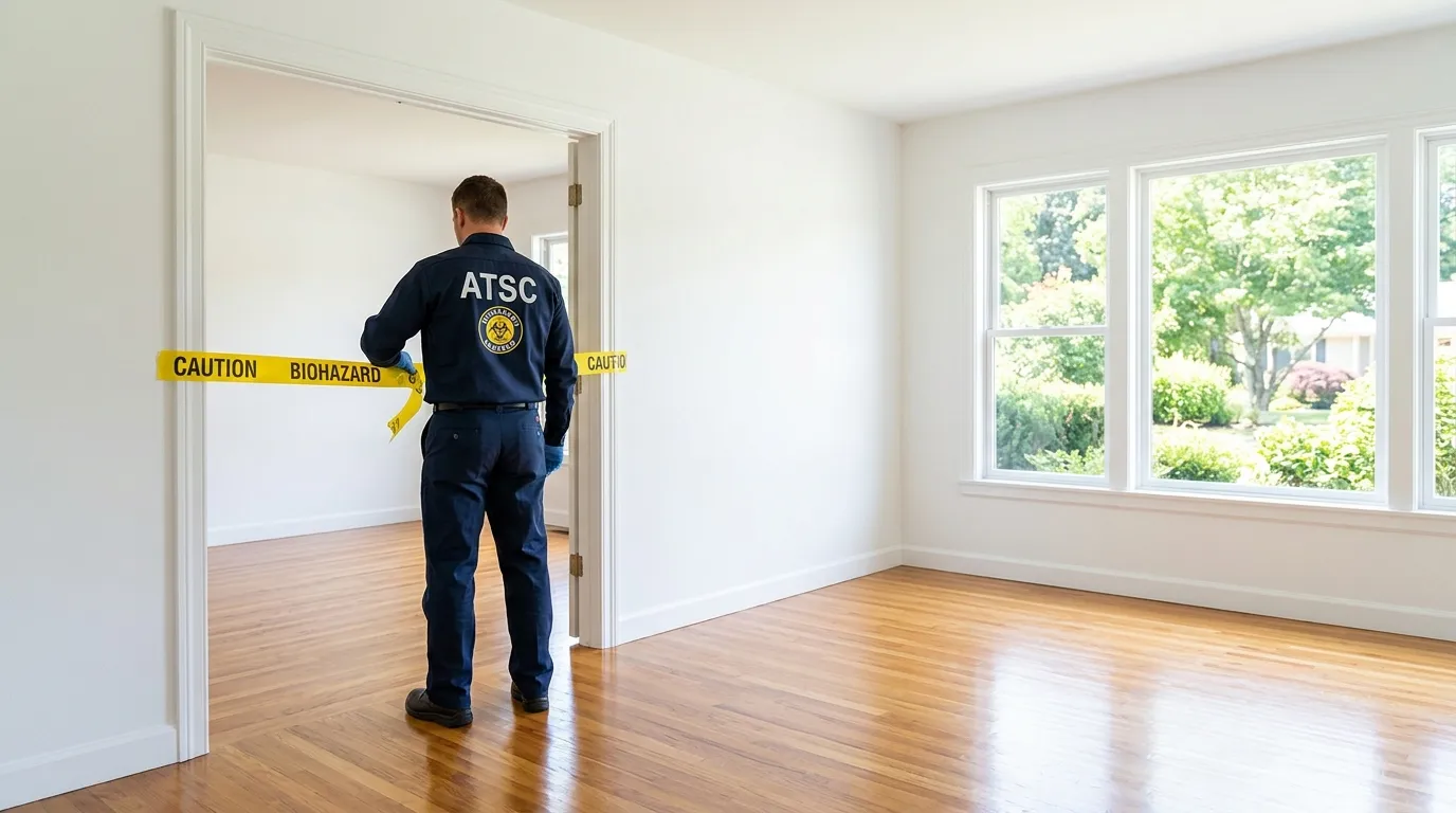 Certified biohazard cleanup crew performing Trauma Scene Cleanup in Valdosta